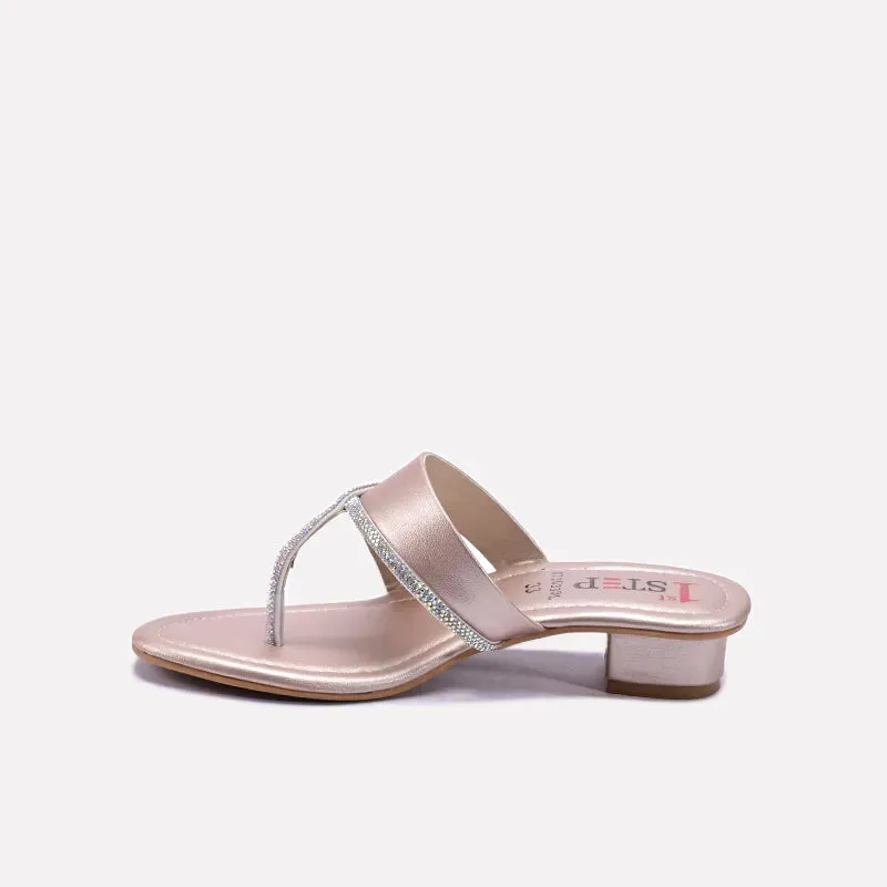 Lifting Shoes Flat Peach Fancy Slippers For Girls 0730330