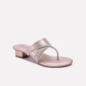 Peach Fancy Slippers For Girls 0730330 Mules Flats Shoes