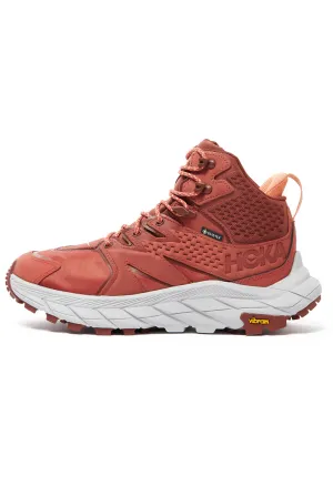Hoka Anacapa Mid GORE-TEX Women's Boots - Hot Sauce/Cherry Mahogany Best Trail Marathon Shoes