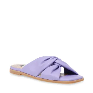 Flat Fur Shoes HOORAY LAVENDER BLOOMS FLAT SANDALS