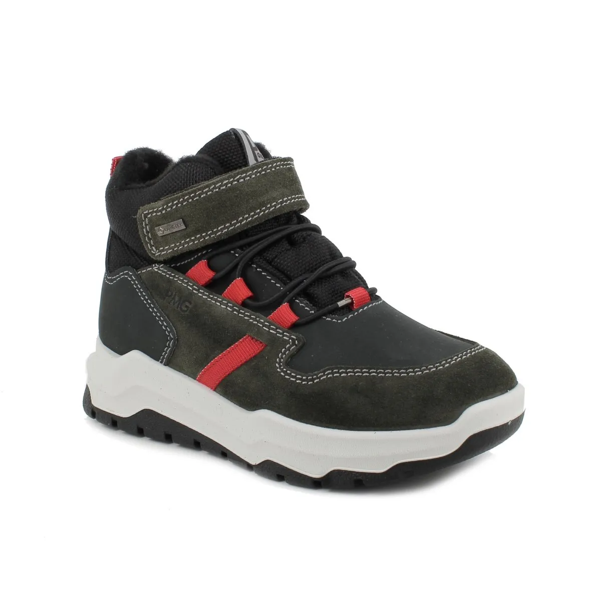 Primigi Boyss (Sizes 36-38) 6889033 Dark Green Suede/Charcoal/Orange Hiker Gore-Tex Spraying Waterproof Shoes