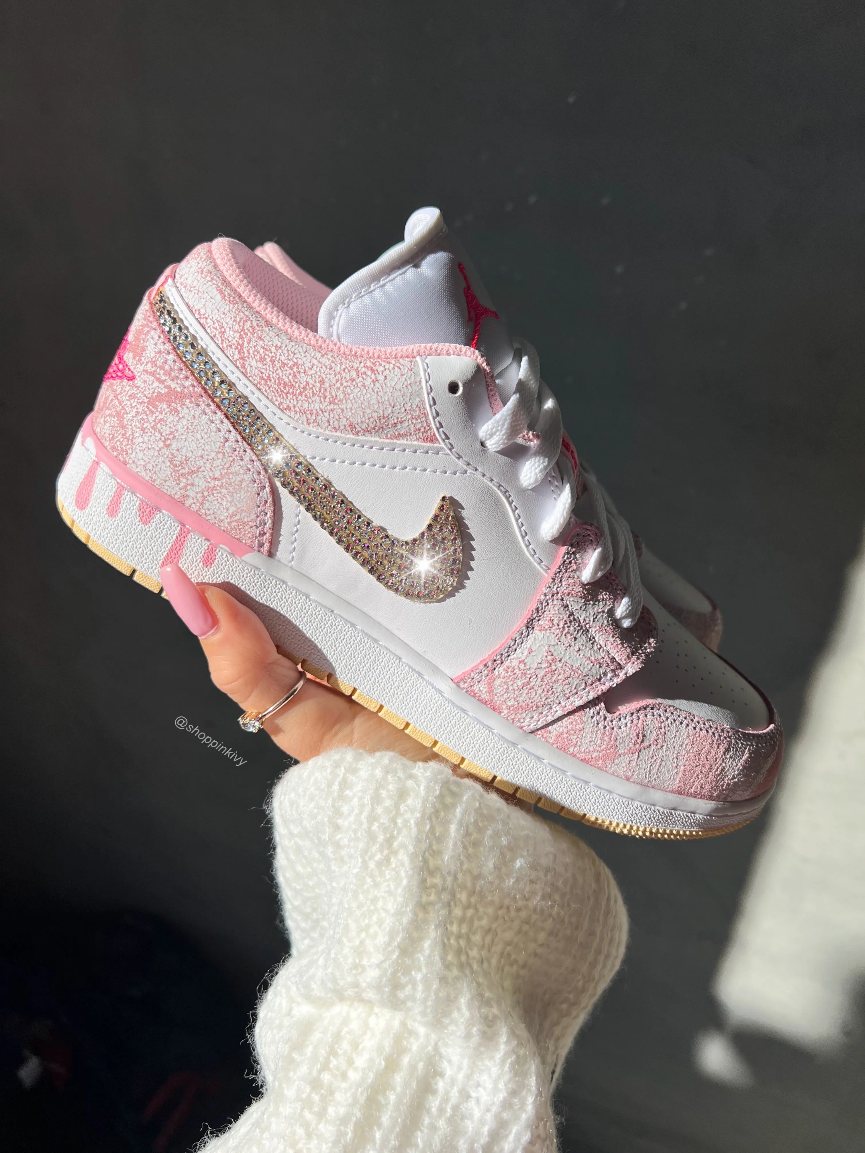 Ice Cream Paint Swarovski Womens Air Jordan 1 Low Shoes Adidas Running Shoes Performance Comparison