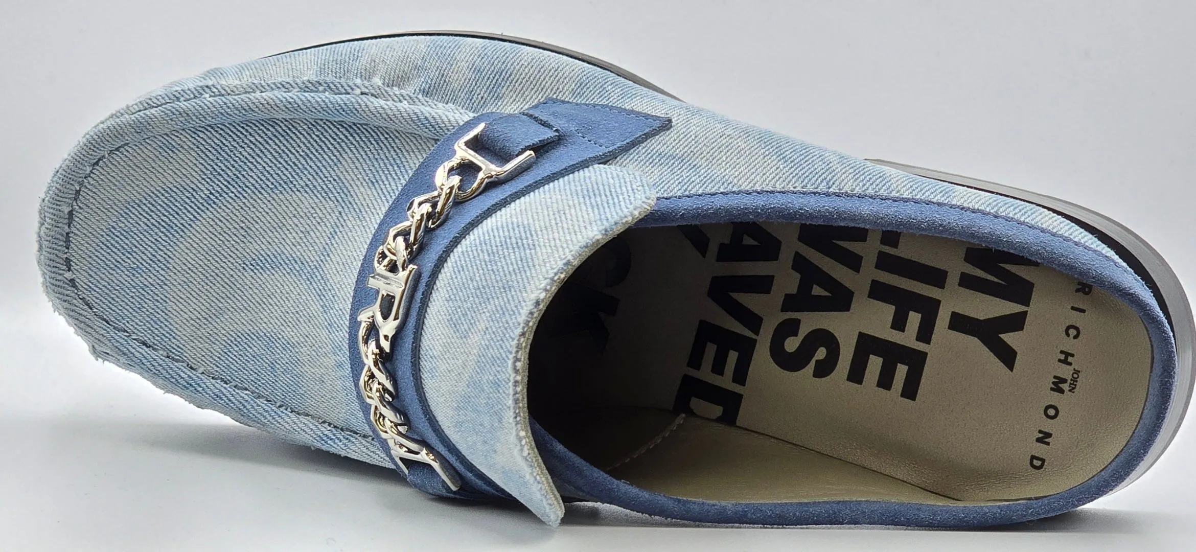 9097 John Richmond Sandals / Blue Closed Toe Sandals With Arch Support