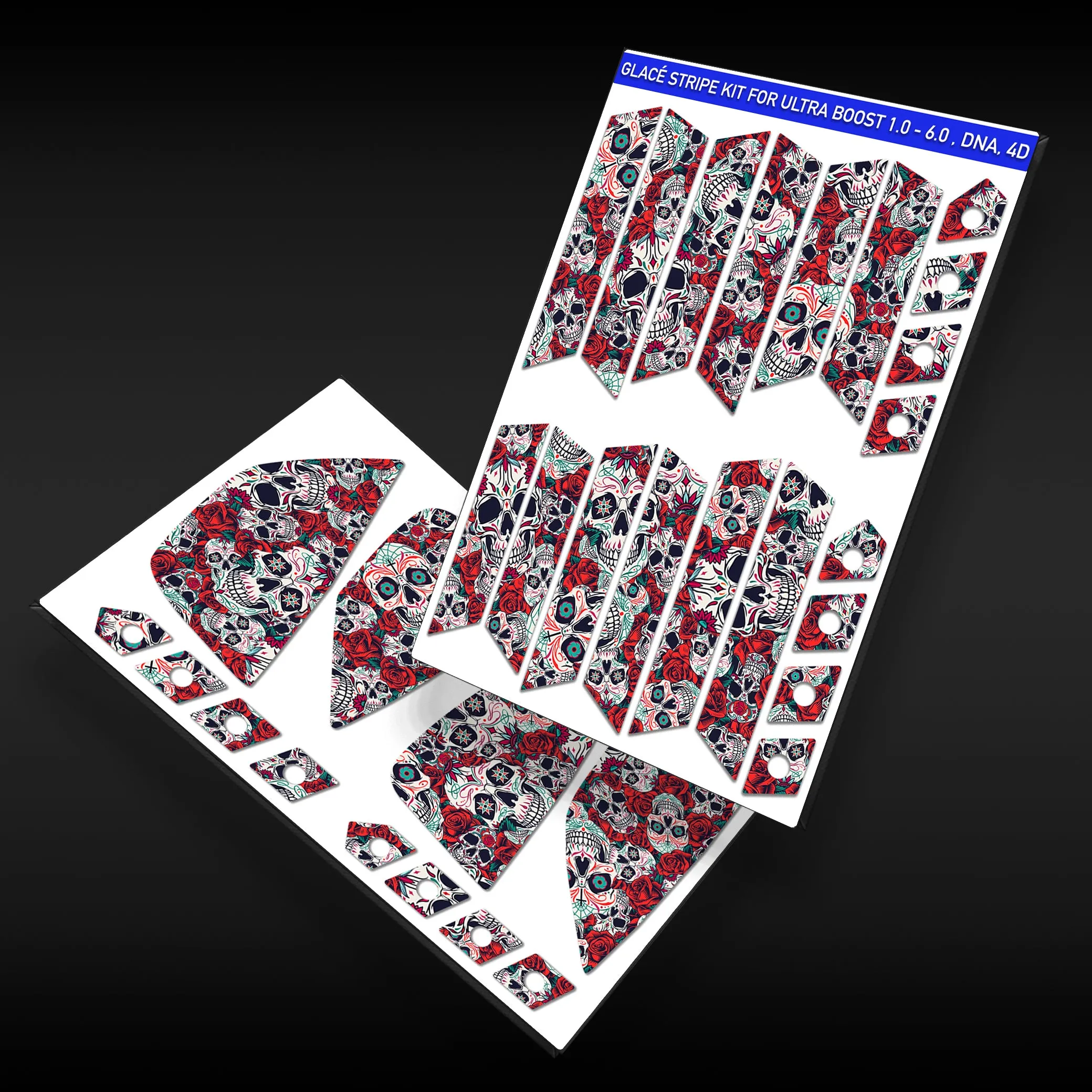 Red Day of the Dead Stripes for Ultra Boost Adidas Styles Of Shoes