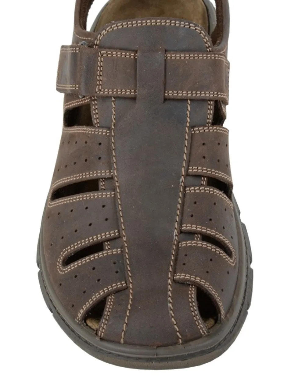 Source Sandals Imac Mens Waxy Leather Touch Fastening Sandals