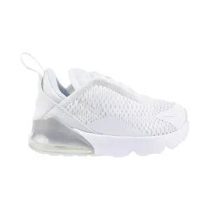 Nike Air Max 270 (TD) Little Kids' White/White-Metallic Silver Best Mid Distance Running Shoes