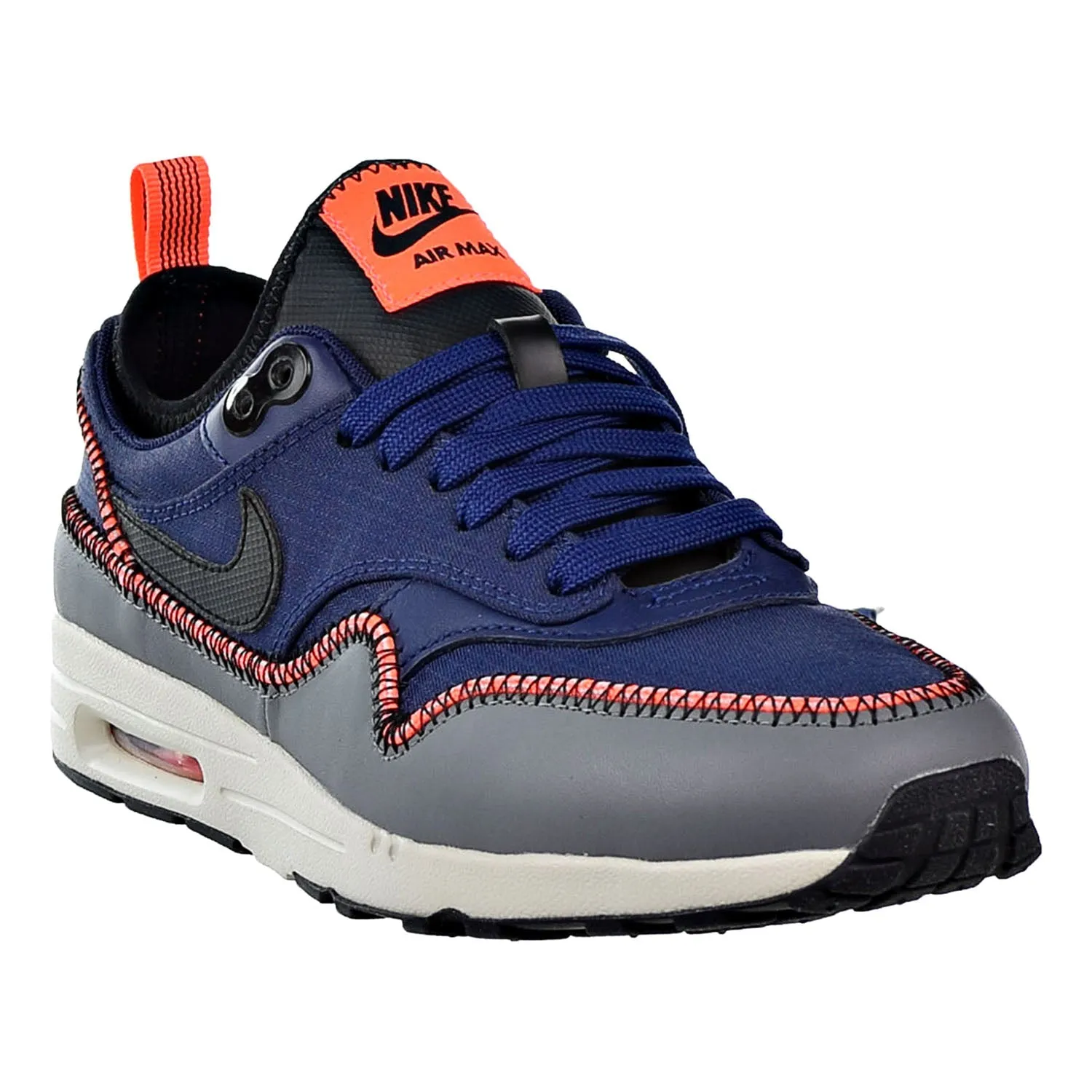 Nike Air Max 1 Ultra 2.0 SI Women's Shoes Binary Blue/Black/Light Bone Shoes Like Asics Gel Cumulus
