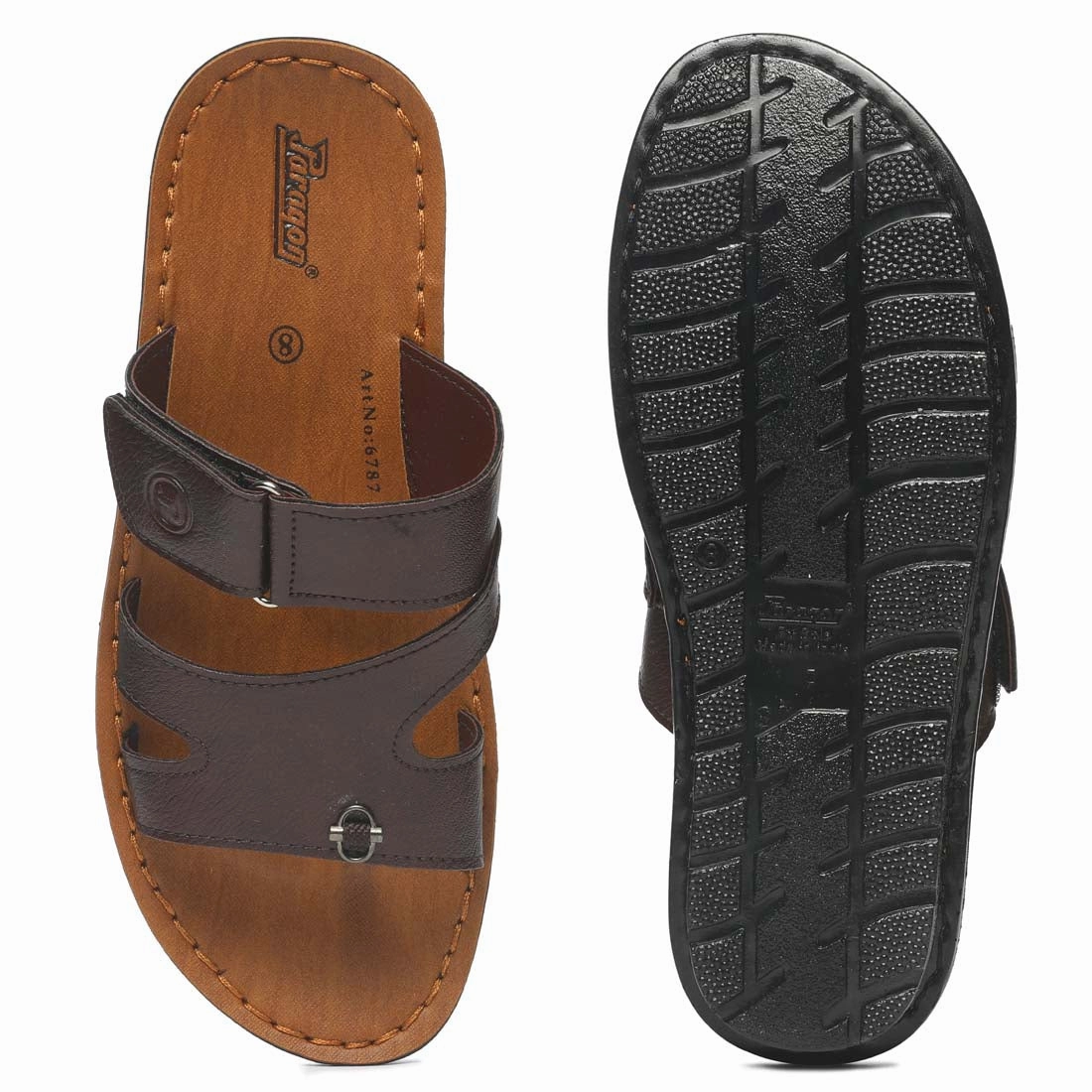 Yoga Mat Wedge Flip Flops Men's Brown Vertex Semi Formal
