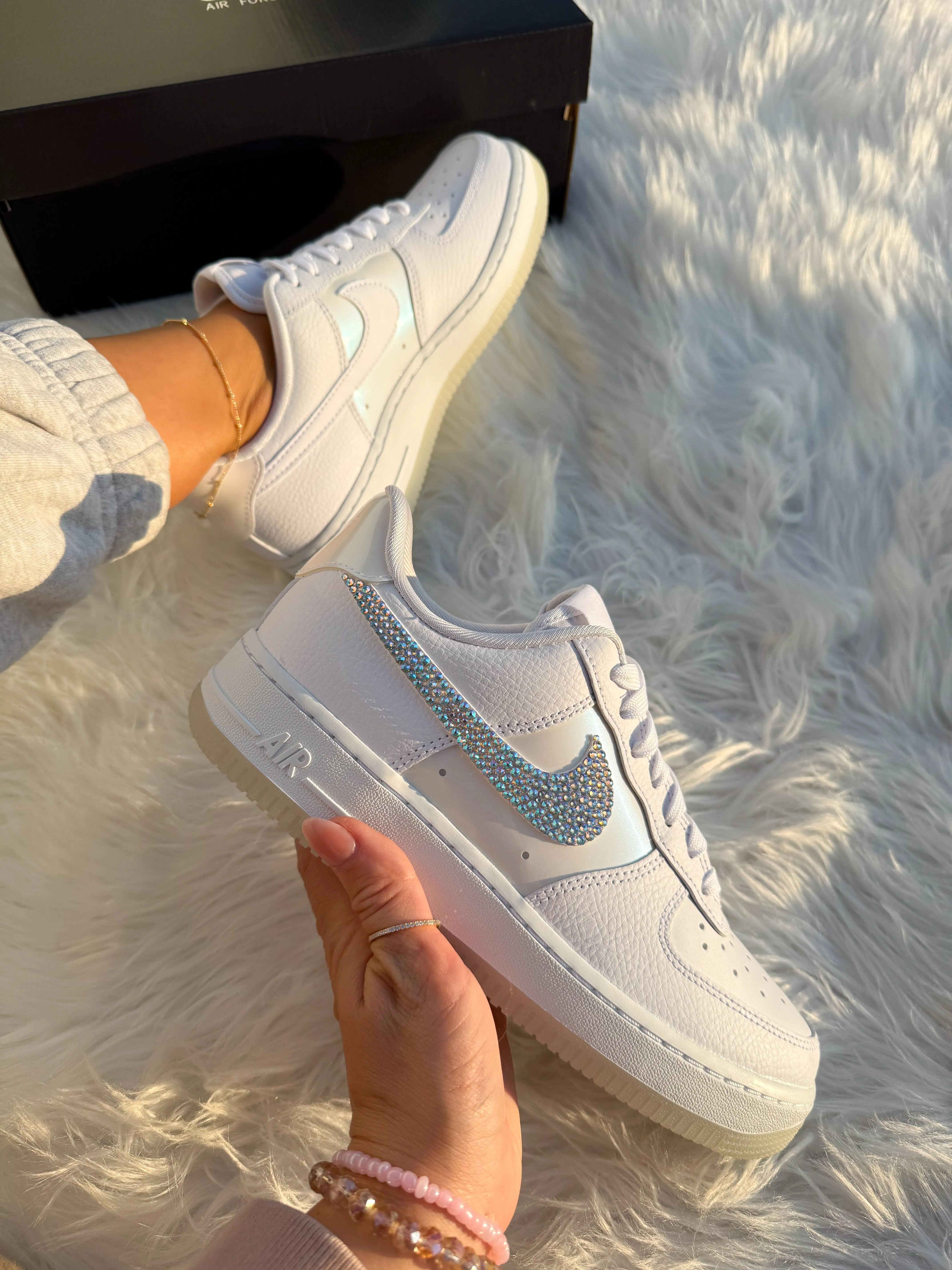 Adidas Shoes From Ocean Plastic Iridescent Swarovski Womens Nike Air Force One