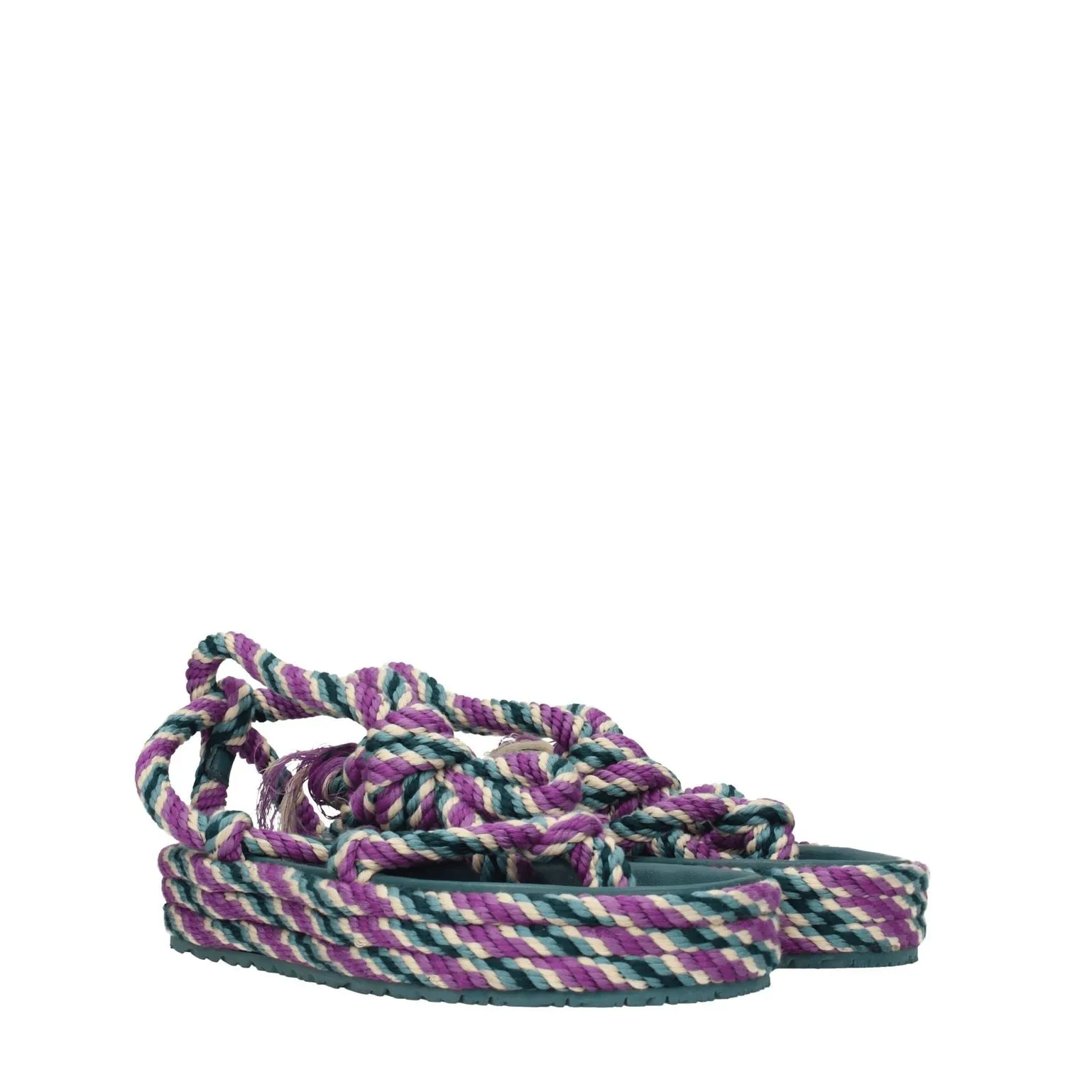 Isabel Marant Multicolor Fabric Flat Sandals Flat Shoes For With Bunions