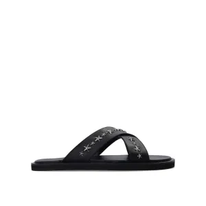 Comfortable Flat Shoes For Walking Jimmy Choo Black Calfskin Sandals