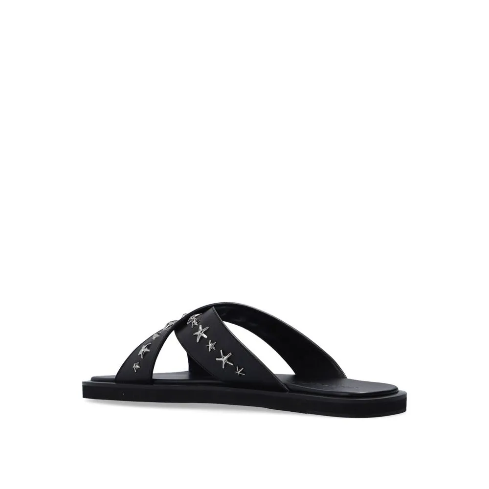 Patent Flat Mary Jane Shoes Jimmy Choo Black Calfskin Sandals