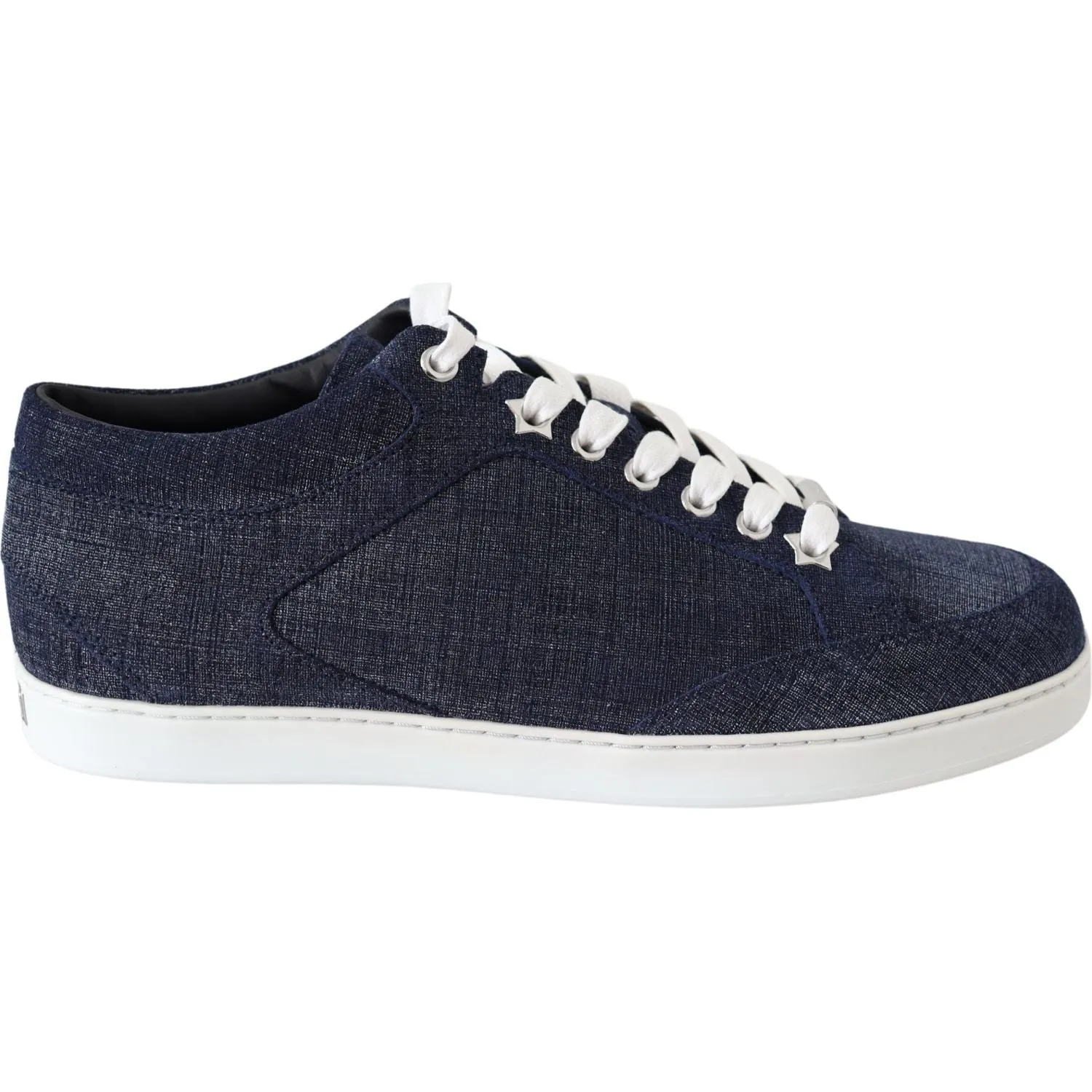 Vans Casual Sneakers Jimmy Choo Chic Slip-On Blue Denim Suede Sneakers