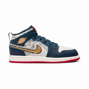 Jordan 1 Mid SE Little Kids' Shoes Delson 3.0 Casual Shoes