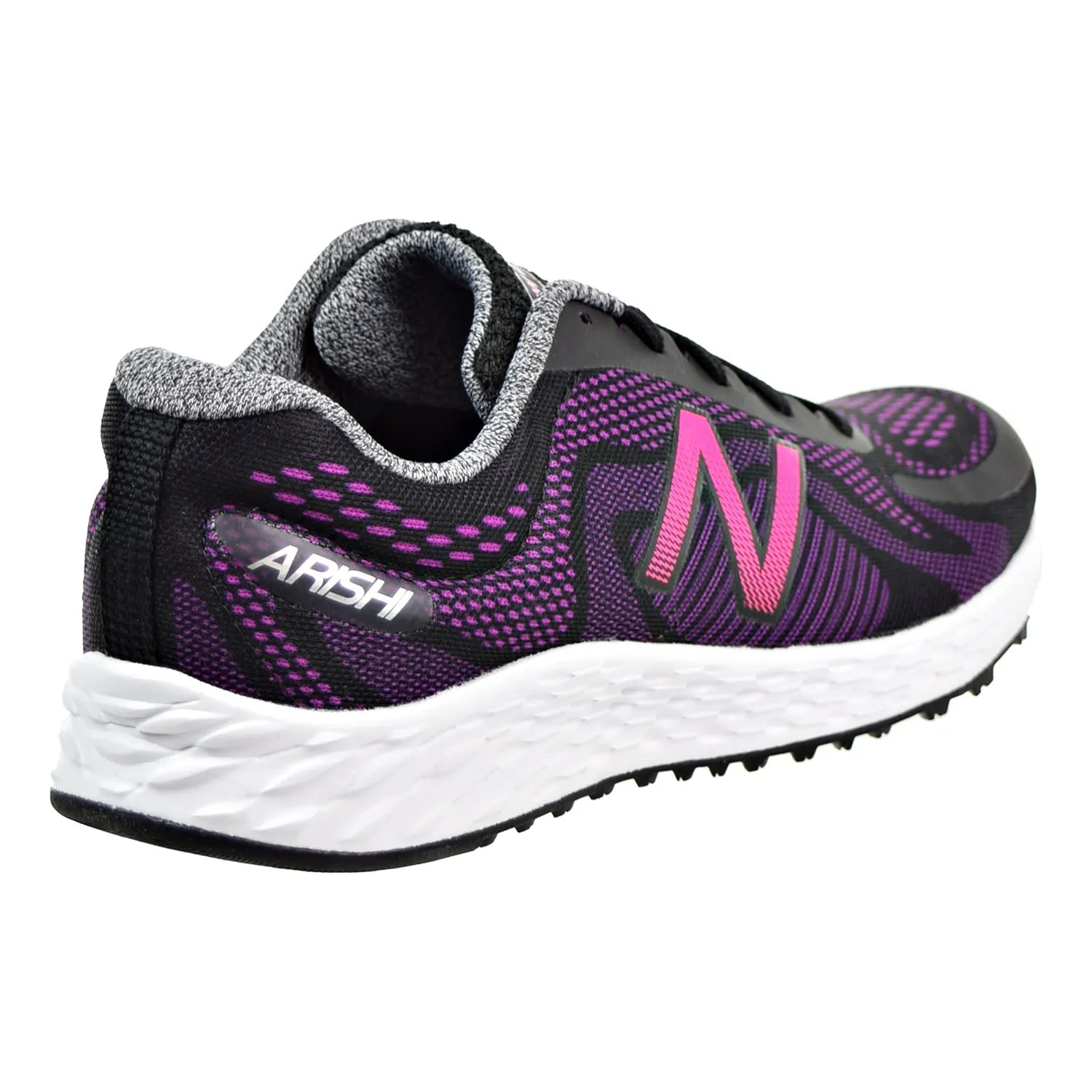 New Balance Arishi Big Kid's Running Shoes Black/Purple Running Shoes Com