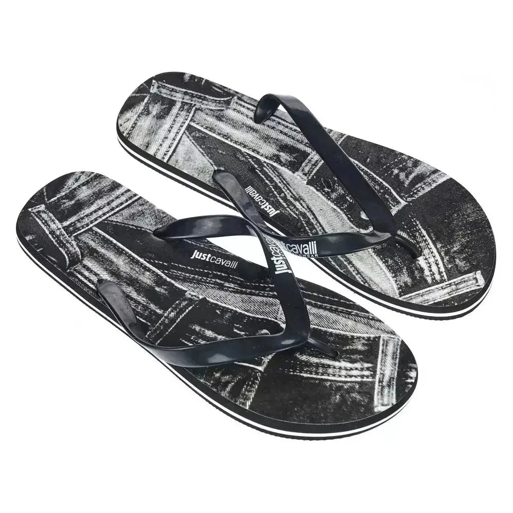 Just Cavalli Black EVA Men Sandal Sandals Ocho Rios
