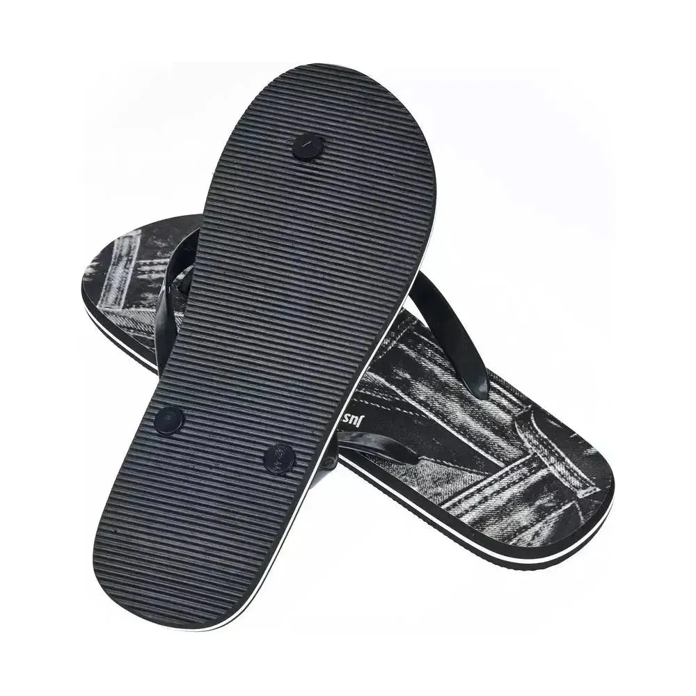 Just Cavalli Black EVA Men Sandal Caterpillar Sandals