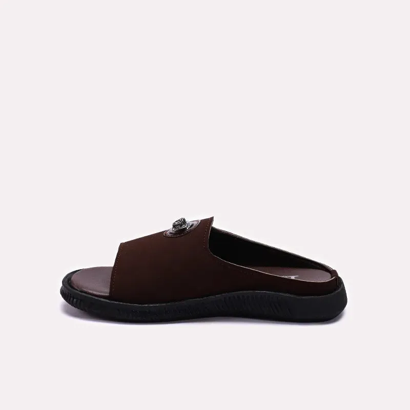 Kids Brown Formal Slippers 0630212 Flat Feet Tennis Shoes