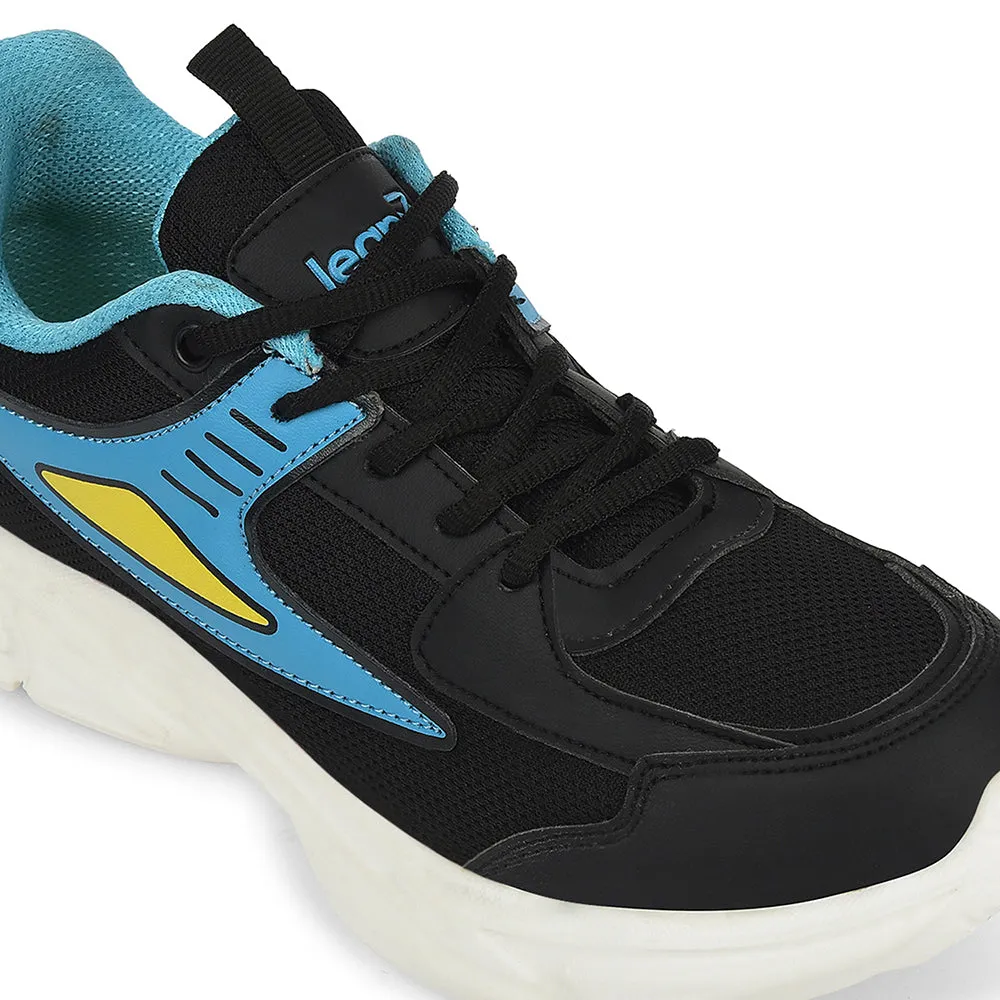 Best Barefoot Trail Running Shoes Leap7x Black Sports Lacing Running Shoes For Kids CLOUDY-5L By Liberty