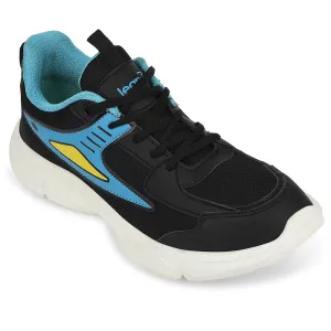 Leap7x Black Sports Lacing Running Shoes For Kids CLOUDY-5L By Liberty Best Shoes To Avoid Shin Splints When Running