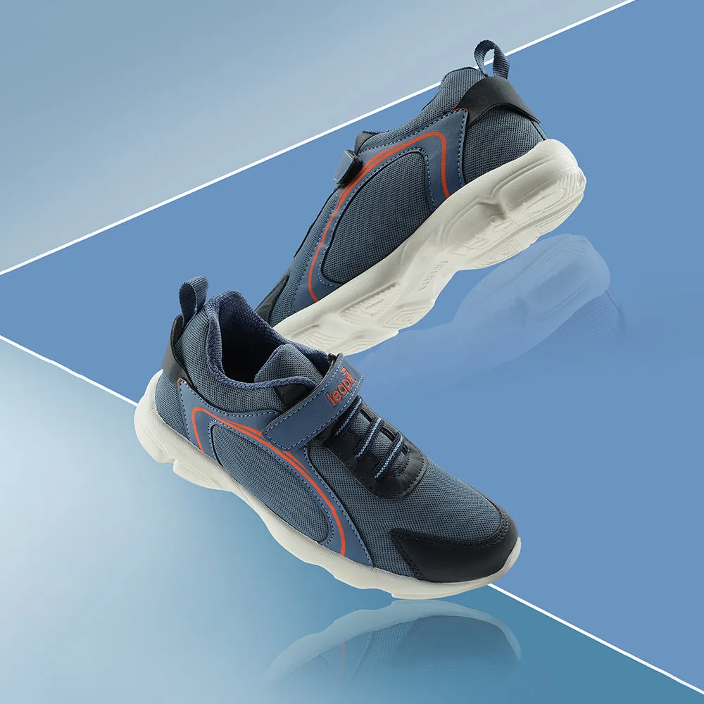 Leap7x Blue Non Lacing Sports Running Shoes For Kids KSN 670V By Liberty Best Walking Or Running Shoes