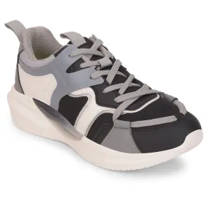 Training Running Shoes Leap7x Light Grey Sports Lacing Running Shoes For Kids GAMEON-2EL By Liberty