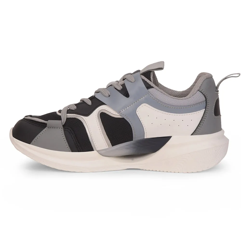 Flex Experience Running Shoes Leap7x Light Grey Sports Lacing Running Shoes For Kids GAMEON-2EL By Liberty