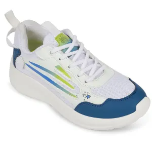 Leap7x White Sports Lacing Running Shoes For Kids RYAN-1L By Liberty Minimalist Running Shoe