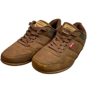 Casual Work Shoes Levi Strauss Shoes Mens 9.5 Brown Casual Comfort Sneakers