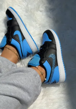 Light Sapphire Blue Swarovski Womens Air Jordan 1 Low Shoes New Adidas Gym Shoes