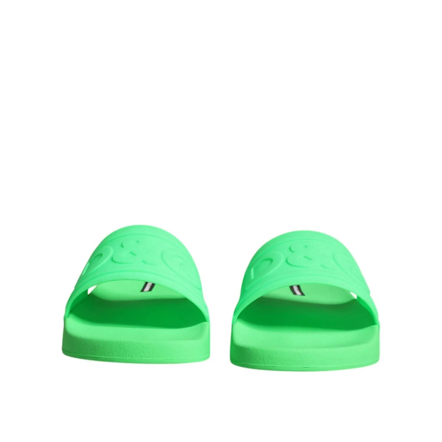 Dolce & Gabbana Green Leather Slides Sandals Beachwear Shoes Sandals Birkenstock Sale