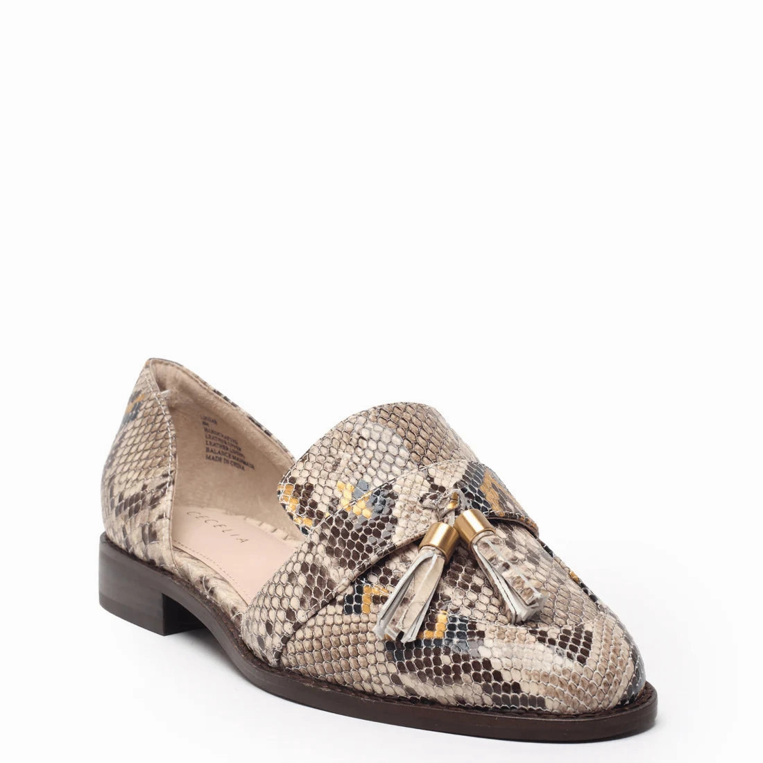 LINEAR FLAT Flat Golden Shoes