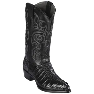 Jeans And Chelsea Boots Los Altos Boots - Mens Dress Cowboy Boot - Low Priced Black Caiman Tail Cowboy Boots- in   Black