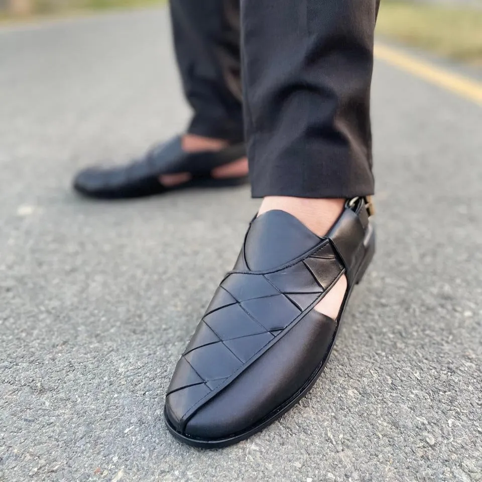 Lusso Slippers LS Pure leather Handmade BareCraft Peshawari Sandal LS-155