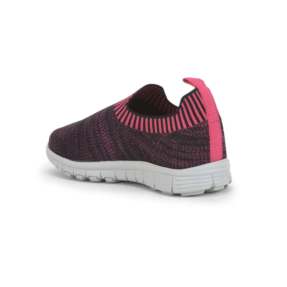 For Walking  The Lucy & Luke (Black) Sports Non Lacing Walking Shoes For Kids 2123-22 By Liberty