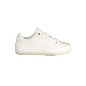 Tommy Hilfiger White Polyethylene Women Sneaker Shearling Lined Slip Sneakers