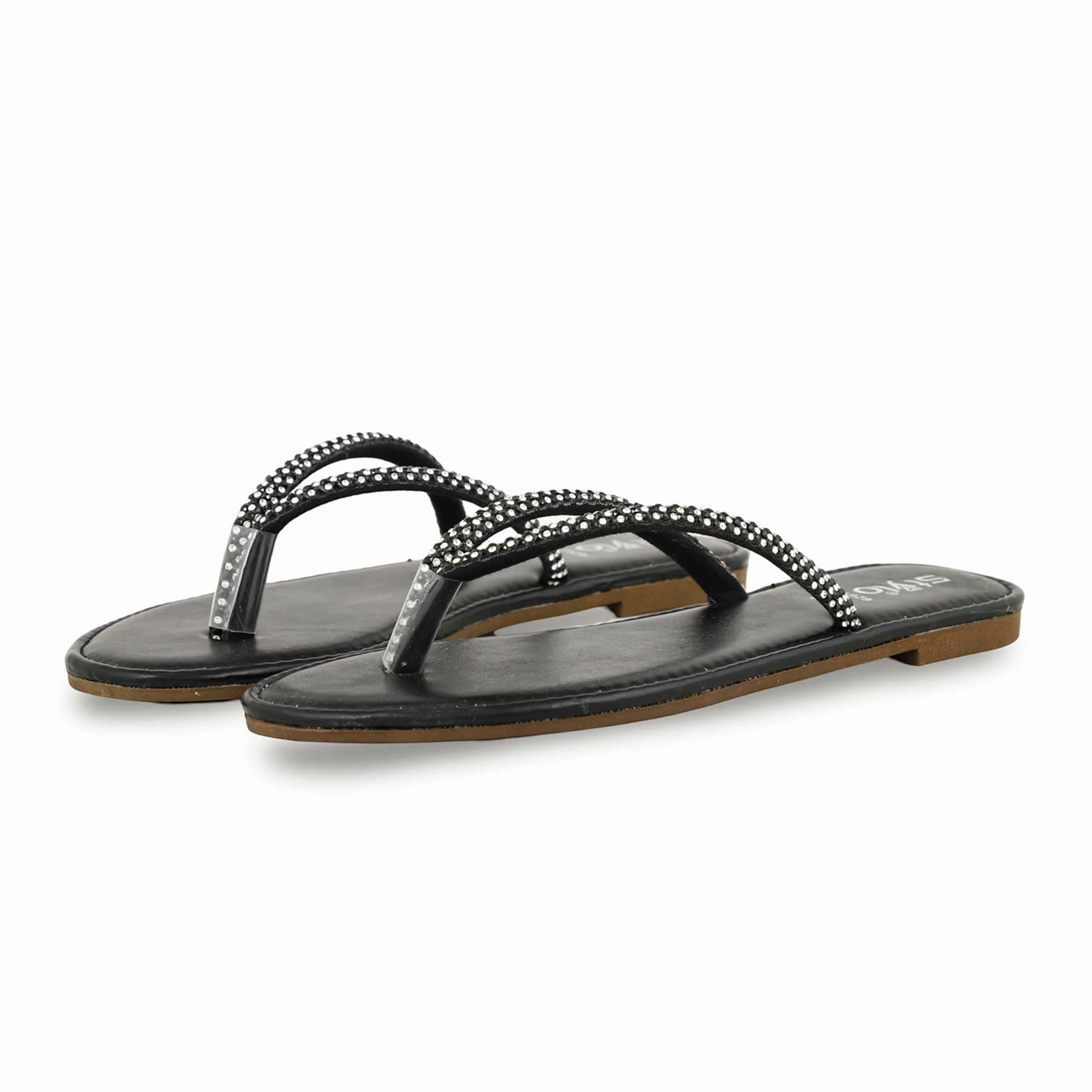 Black Casual Women Chappal CL1929 Casual Shoes On