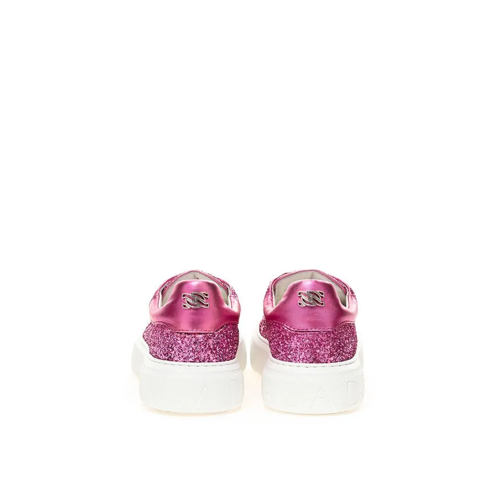 Casadei Fuchsia Elegance Leather Sneakers To Future Sneakers
