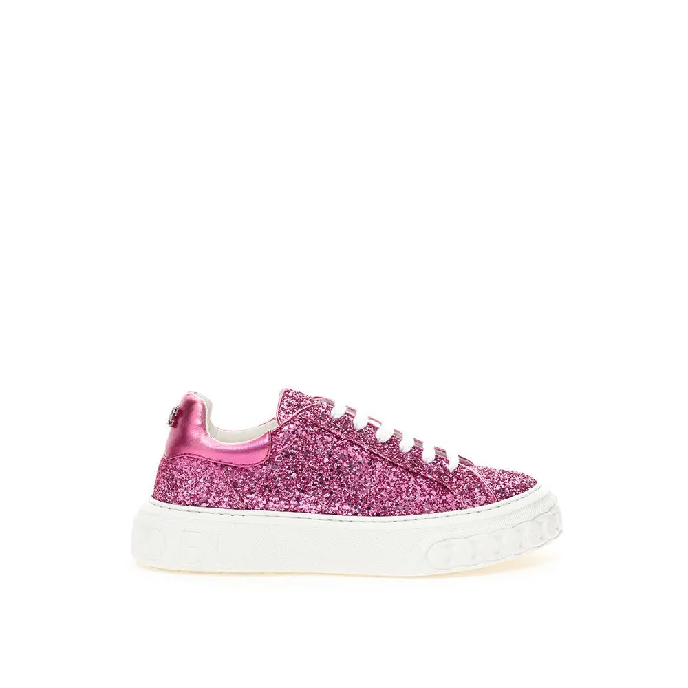 Sneakers Store In New York Casadei Fuchsia Elegance Leather Sneakers