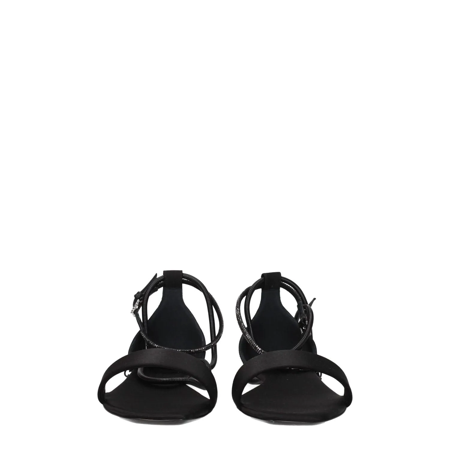 Max Mara Black Satin Flat Sandals Flat Shoes Deals