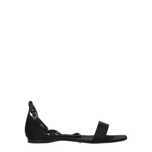 Max Mara Black Satin Flat Sandals Best Shoes Standing All Day