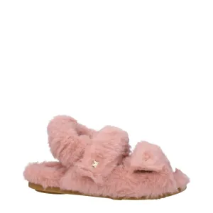 Flat Shoes With Buckle Max Mara Pink Fur Flat Sandals