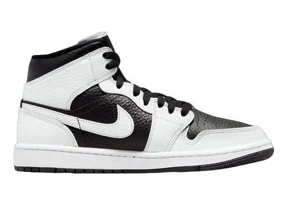 WMNS AIR JORDAN 1 MID SE "Split Black White" Asics Wrestling Shoes 2019