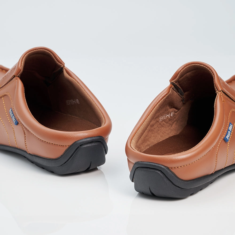 Black Casual Work Shoes Men Casual Slip On Mules Shoes