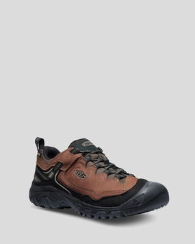 Men's Keen Targhee IV Waterproof Hiking Shoes - Bison/Brindle Best Motion Control Hiking Shoes
