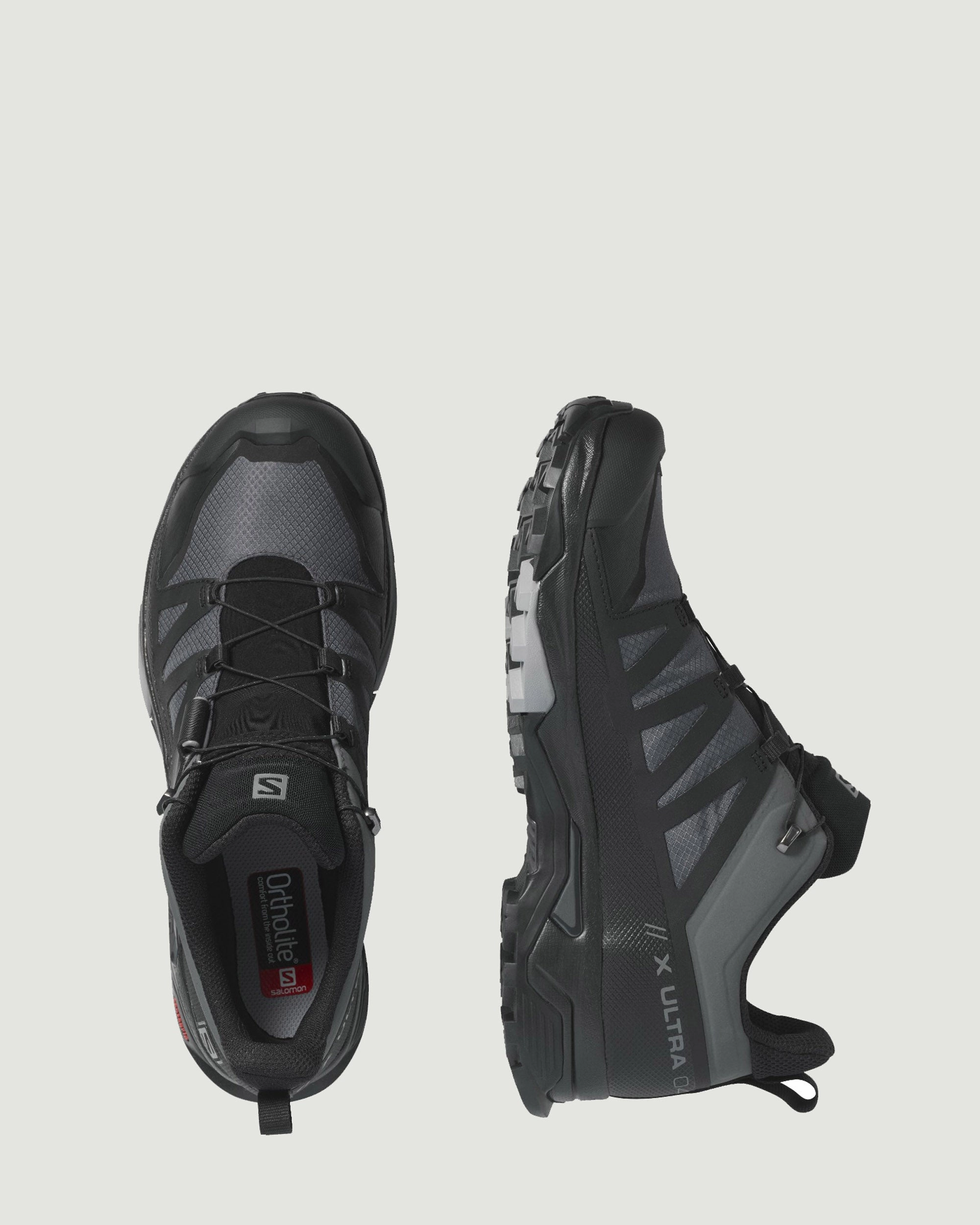 Men's Salomon X Ultra 4 GTX Hiking Shoes - Wide - Magnet/Black/Monument Anaconda Hiking Shoes