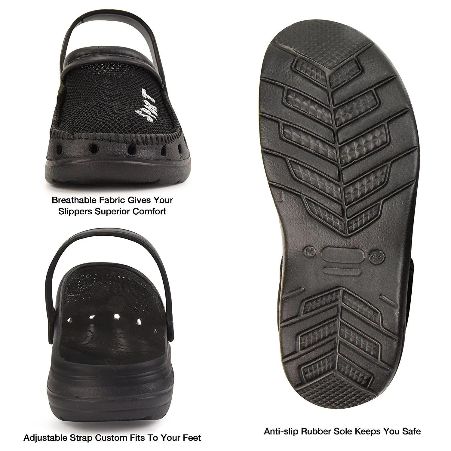 Slides Used Mens Breathable Mesh Upper Clogs