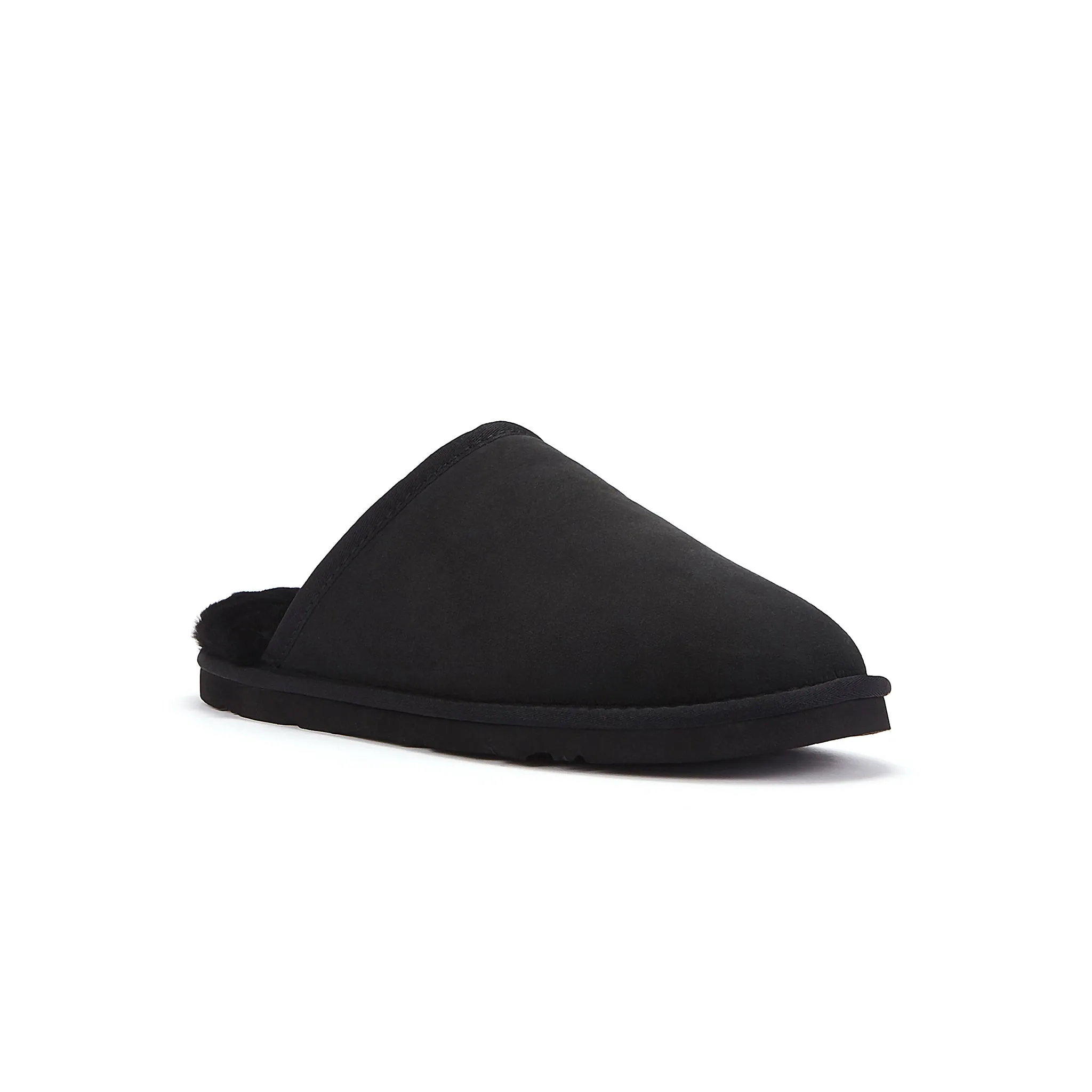 MENS MOOL BLACK Slippers Booties
