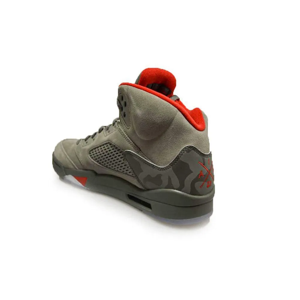 Mens Nike Air Jordan 5 Retro - 136027 051 - Dark Stucco River Rock Red Trainers Asics Warm Shoes