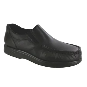 Flat Nike Shoes Men's Side Gore Slip On Loafer Black Smooth